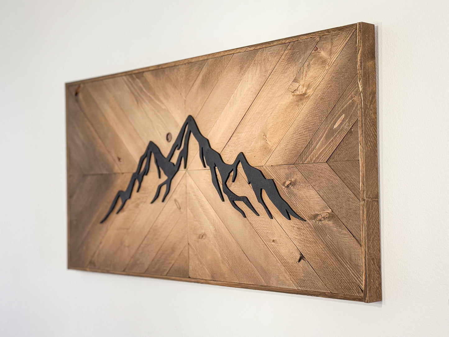 Wood Mosaic "Mountain Stillness"