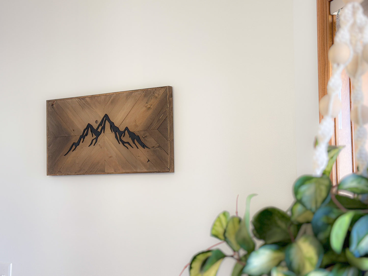 Wood Mosaic "Mountain Stillness"