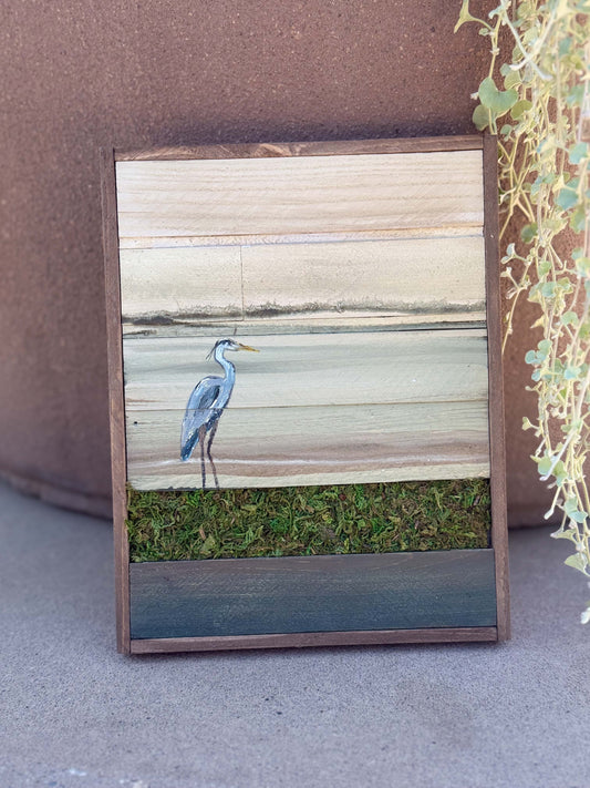 Wood Landscape "Heron"
