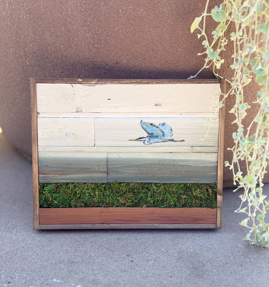 Wood Landscape "Silent Wings"