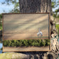Wood Landscape "Sandhill Cranes at Dusk"