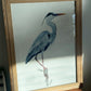 Great Blue Heron. Original watercolor painting