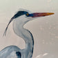 Great Blue Heron. Original watercolor painting