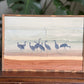 Wood Landscape "Cranes in the Still Hour"