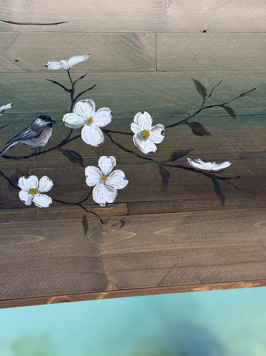 Wood Landscape "Among the Blossoms"