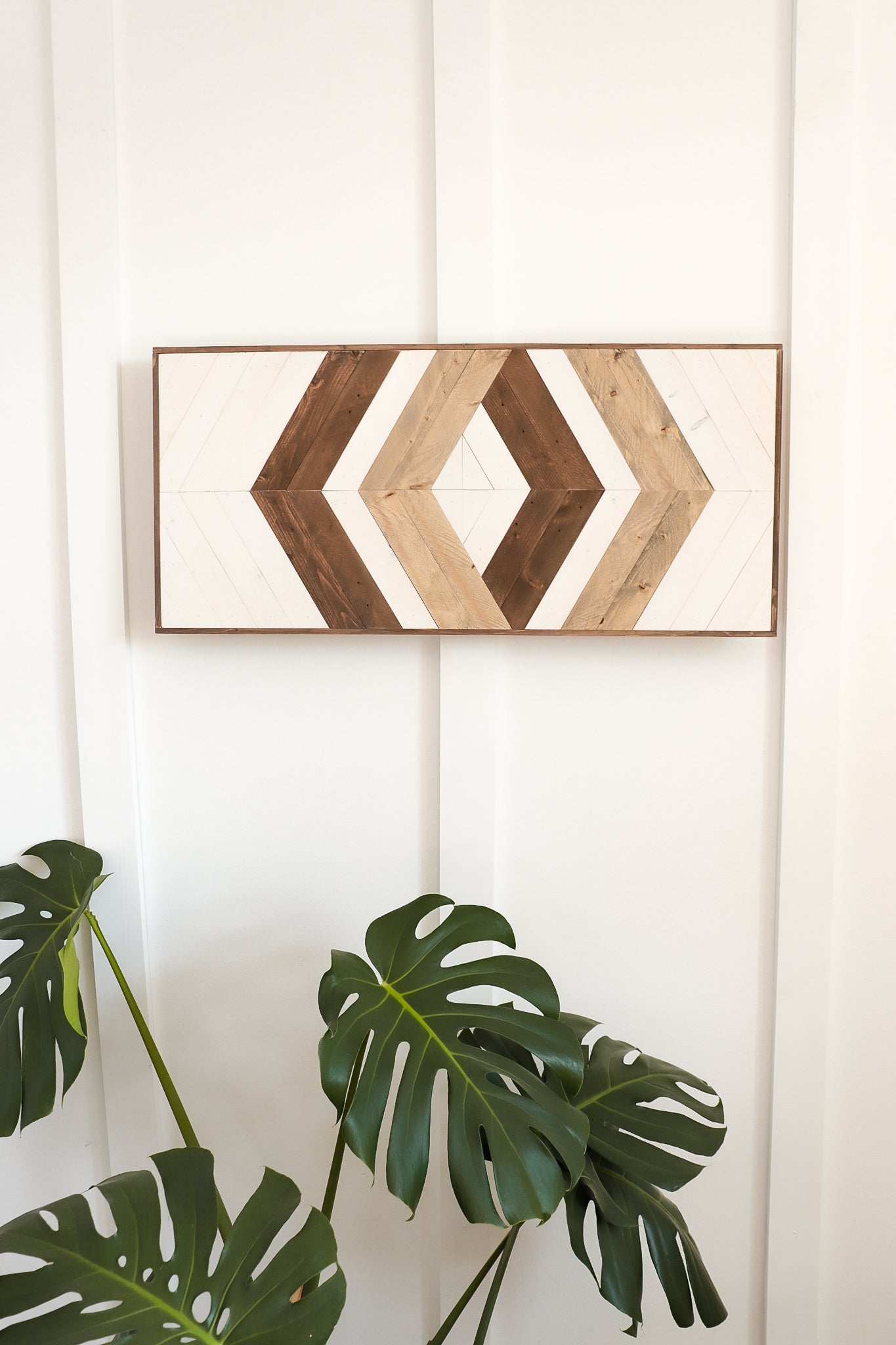 Wood Sculpture Wall Art "Geometric Whispers"