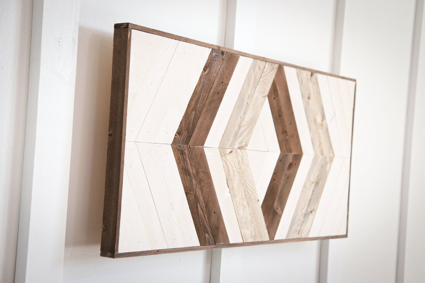 Wood Sculpture Wall Art "Geometric Whispers"