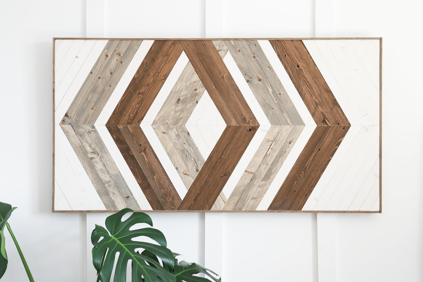 Wood Sculpture Wall Art "Geometric Elegance"