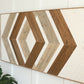 Wood Sculpture Wall Art "Geometric Elegance"