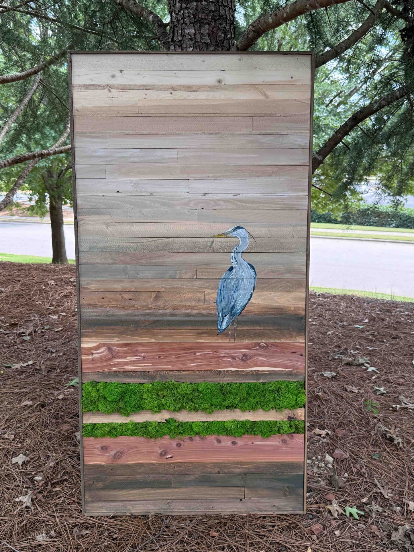 Wood Landscape "Feathered Stillness"