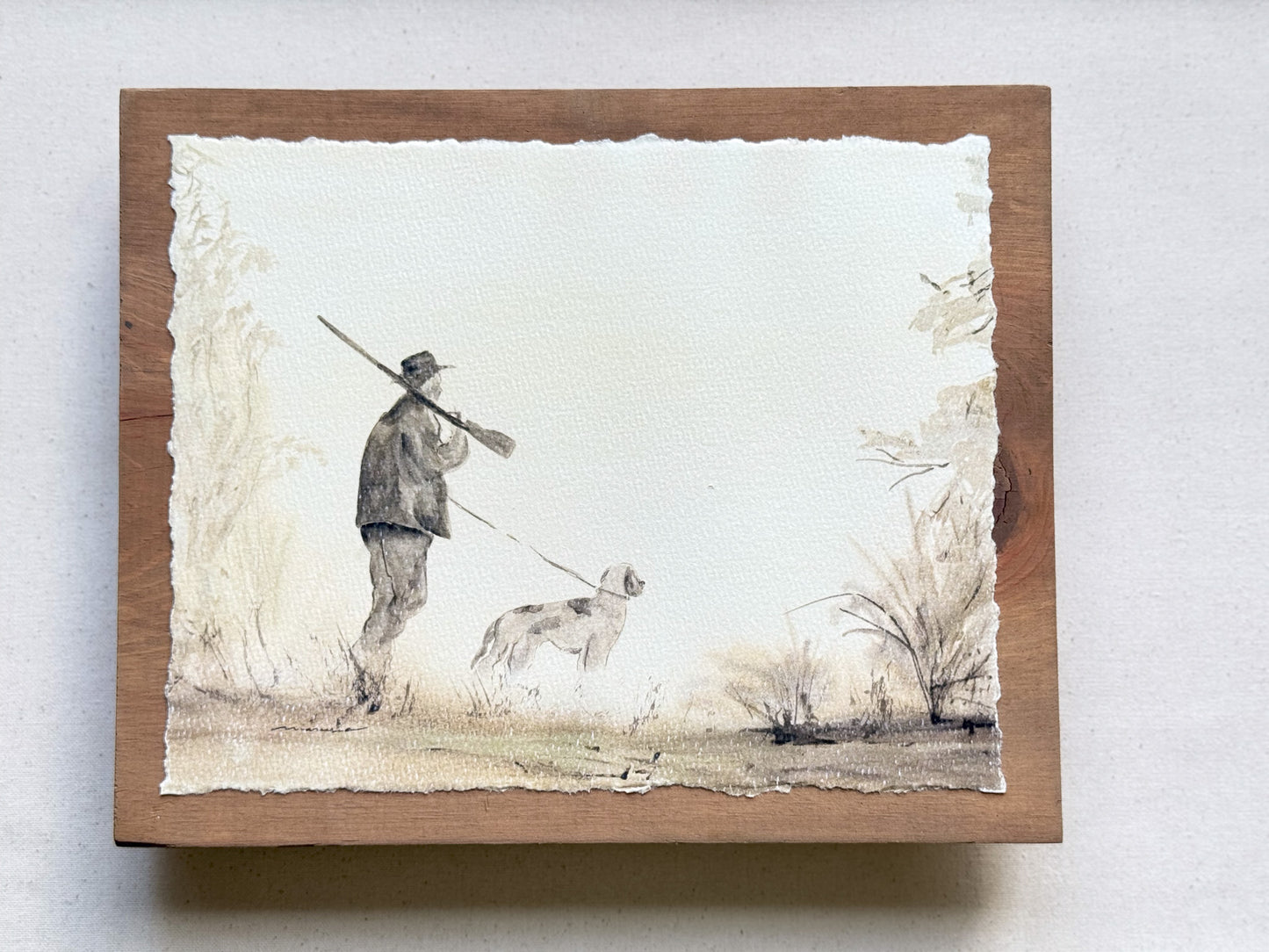 Hunting. Watercolor print