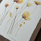 Golden Petals. Watercolor print