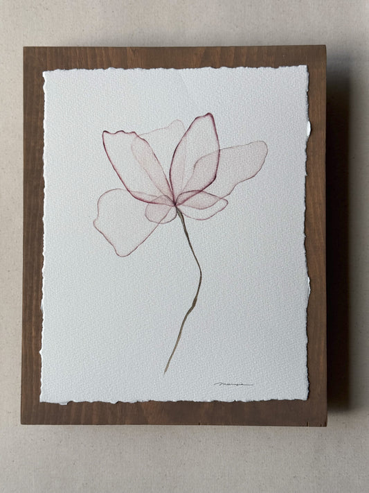 Tender Petals: A Delicate Dance of Pink. Watercolor print