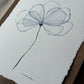 Delicate Blue Petals. Watercolor print