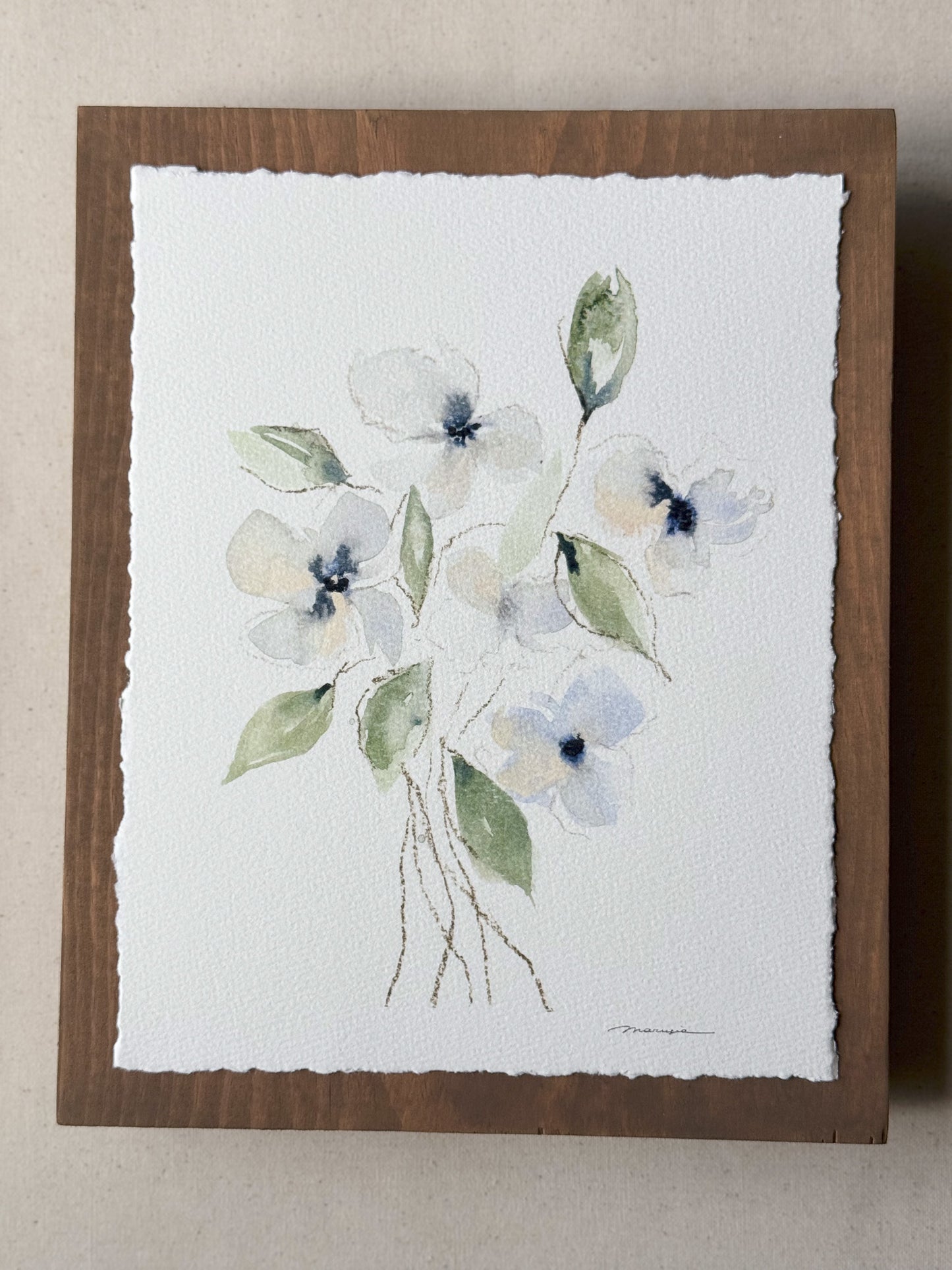 Dancing Flowers. Watercolor print