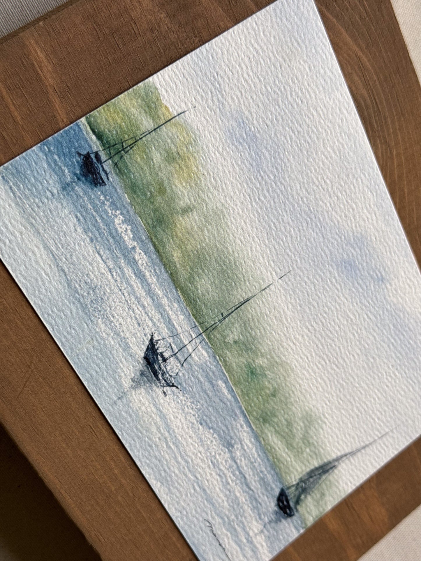 Sailboat Serenade. Watercolor print