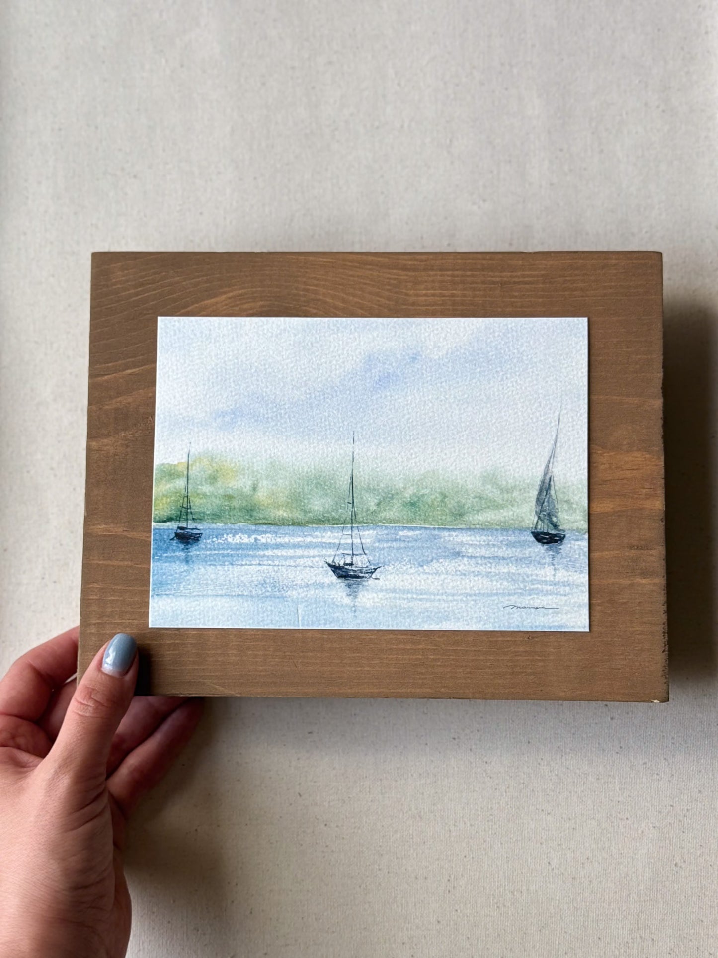 Sailboat Serenade. Watercolor print