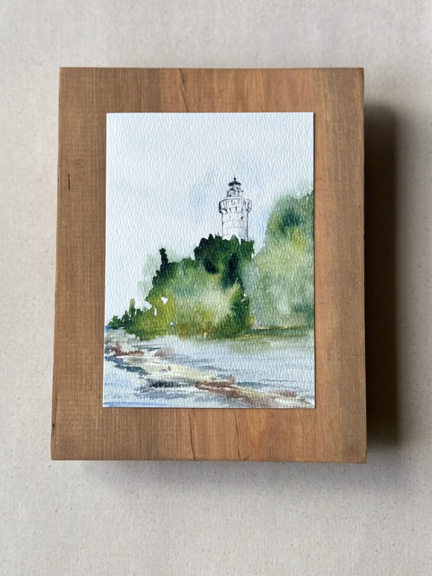 Lighthouse Whispers. Watercolor print