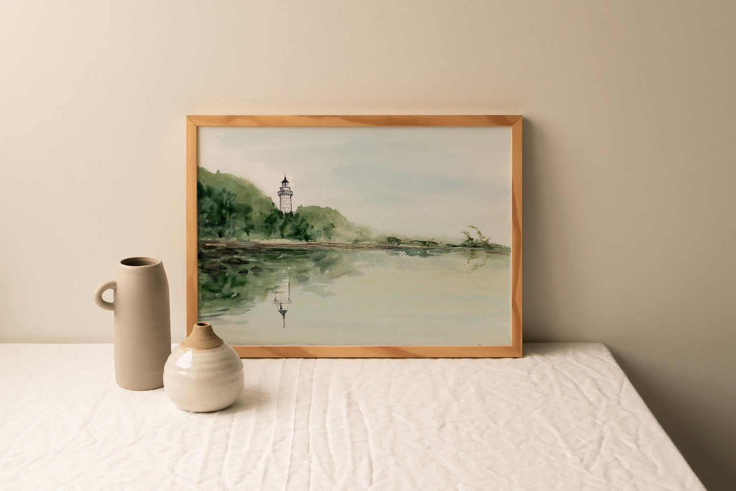 Lighthouse Reflection Print