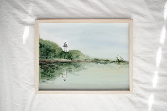 Lighthouse Reflection Print