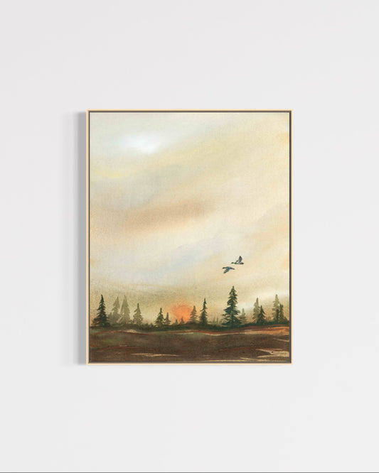 Evening Through the Pines - Original Landscape Painting