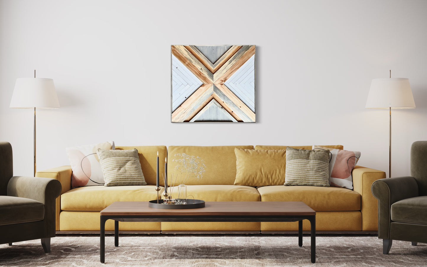 Essential Oil Wood Wall Art "Blue Pine"